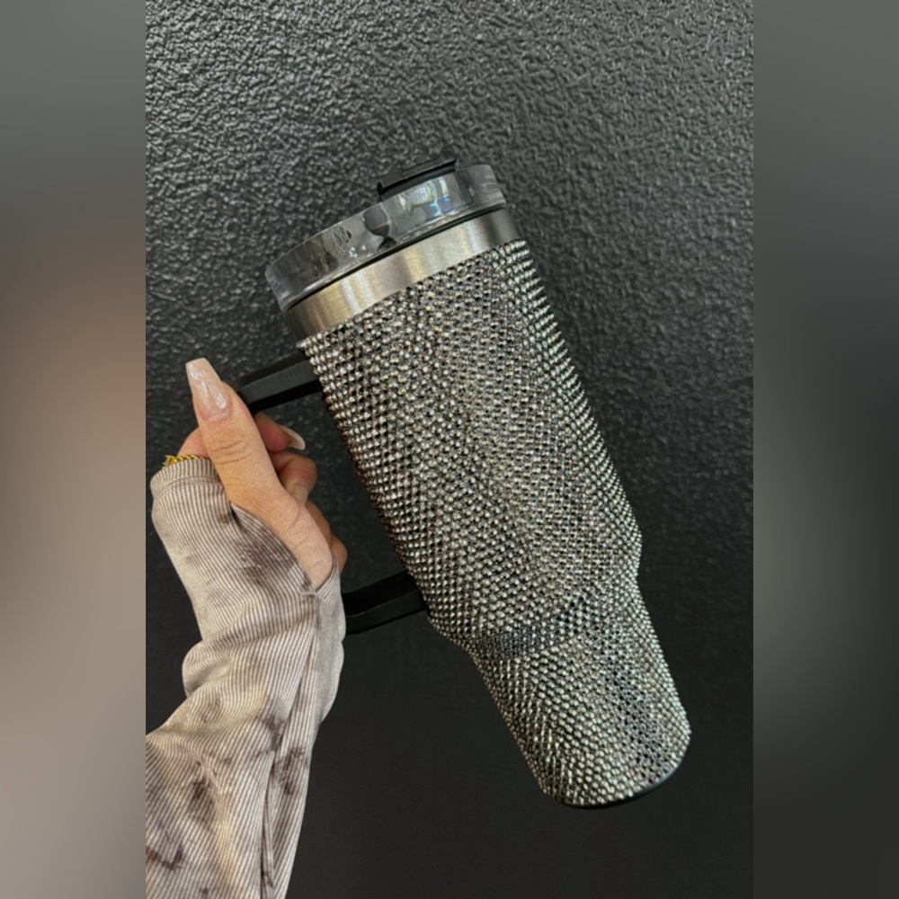 Black Rhinestone Tumbler